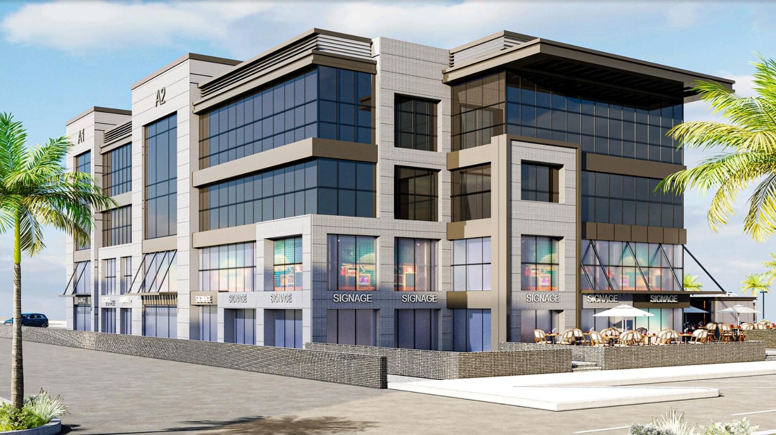 Arena Mall angled architectural render